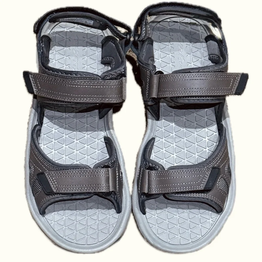 🩴🏞️ EDDIE BAUER Gray Sport Sandals Adjustable Straps Sz 11‎
